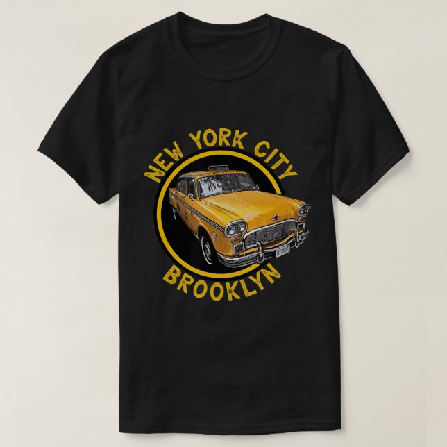 Camiseta Nova Iorque Manhattan Checker Taxi Cab para Big A (Frente do Design)
