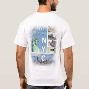 Camiseta Nova Iorque Moderno Elegante Manhattan Nyc Liberty