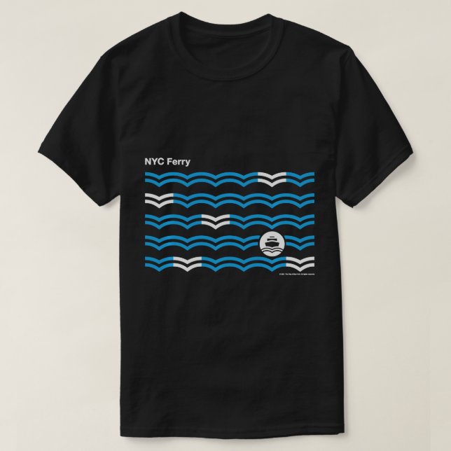 Camiseta Nova Iorque NYC Ferry Waves Sweet (Frente do Design)