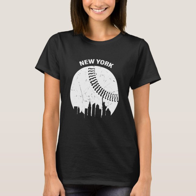 Camiseta Nova Iorque Skyline Baseball Lover (Frente)