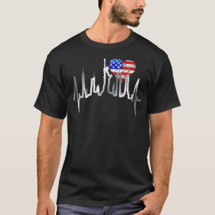 Camiseta Nova Iorque Skyline Heartbeat Estátua Da Liberdade