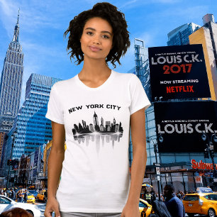 Camiseta Nova Iorque Skyline Ladies White