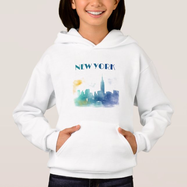Camiseta Nova Iorque Skyline NYC Viagem da América Liberdad (Frente)