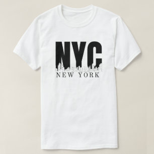 Camiseta Nova Iorque Skyline Retro Style Urbano