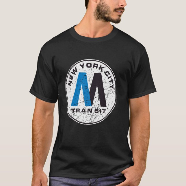 Camiseta Nova Iorque Trânsito MTA Comboio do metro Retroati (Frente)