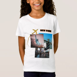 Camiseta Nova Iorque Vibes - Colagem Urbana de Viagem