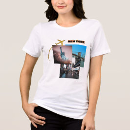 Camiseta Nova Iorque Vibes - Colagem Urbana de Viagem
