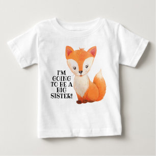 Camiseta Nova Irmã Irmã Irmã Pequena Raposa Bebê Tshirt