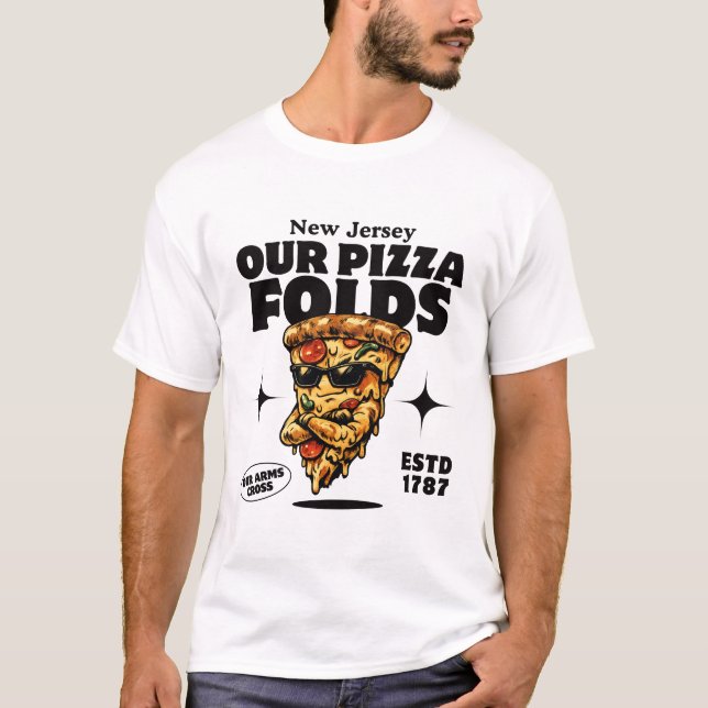Camiseta Nova Jersey: nossa pizza dobra (Frente)