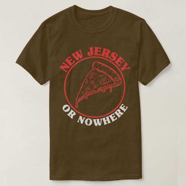 Camiseta Nova Jersey Pizza ou Fãs de Nova Jersey Pizza (Frente do Design)