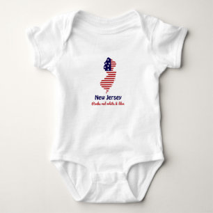 Camiseta Nova Jersey Rochas Vermelho Branco & Azul Infant C
