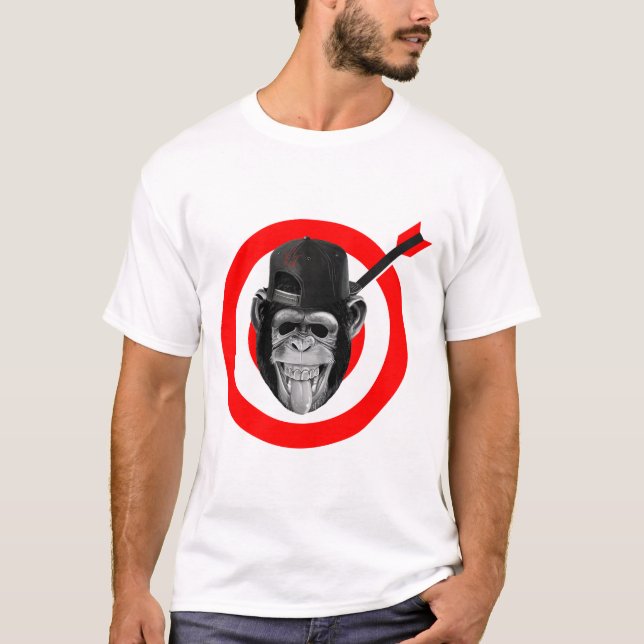 Camiseta Nova novidade engraçada Design MONKEY THUMP (Frente)