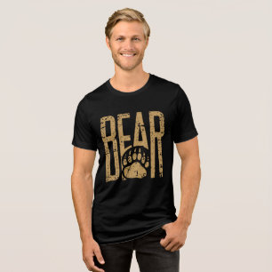 Camiseta NOVA !! Orgulho de Urso Gay Pata de Urso Desgastad