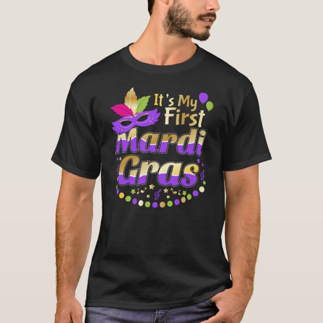 Camiseta Nova Orleães sua minha primeira parada do carnaval (Frente)