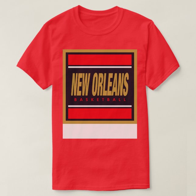 Camiseta Nova Orleans basquetebol (Frente do Design)
