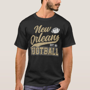 Camiseta Nova Orléans Fã de Futebol Americano Angustiado Es