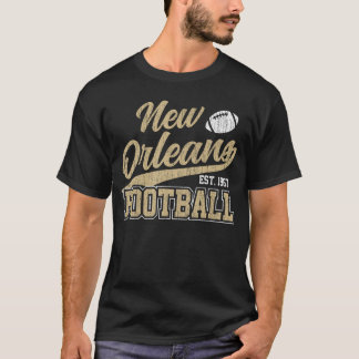 Camiseta Nova Orléans Fã de Futebol Americano Angustiado Es