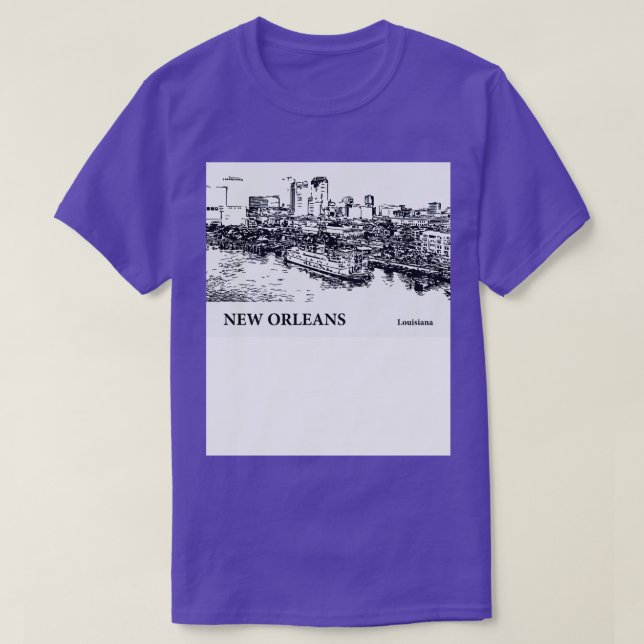 Camiseta Nova Orleans Louisiana (Frente do Design)