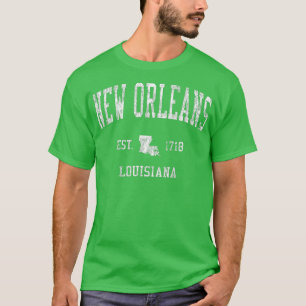 Camiseta Nova Orleans Louisiana LA Vintage Sports Design (3
