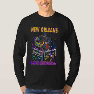 Camiseta Nova Orleans Louisiana Rua Bourbon Cidade Crescent
