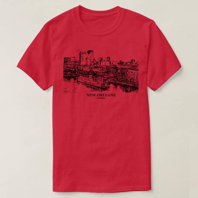 Camiseta Nova Orleans Louisiana TShirt - 4 (Frente do Design)