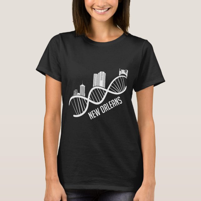 Camiseta Nova Orleans Skyline Cidade Louisiana Presente Eng (Frente)