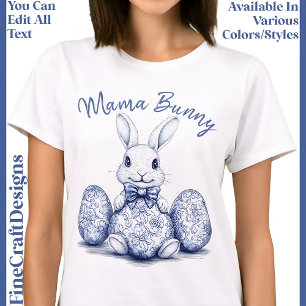 Camiseta Nova ou Esperada Mãe Floral Bunny 02 Páscoa T-Shi