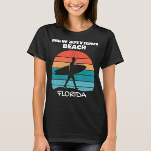 CAMISETA NOVA PRAIA DE SMYRNA FLORIDA SURF VINTAGEM SUNSET