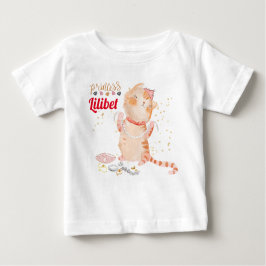 Camiseta Nova Princesa Lilibet Cute Kitten Chamada Baby
