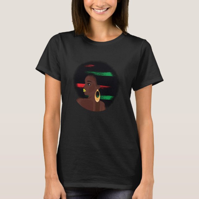 Camiseta Nova Rainha Negra Pan-Africana Cultura Histórica N (Frente)