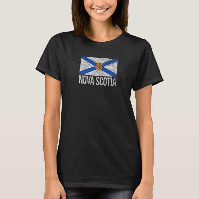 CAMISETA NOVA SCOTIA FLAG CANADA NEW SCOTLAND SALTIRE (Frente)