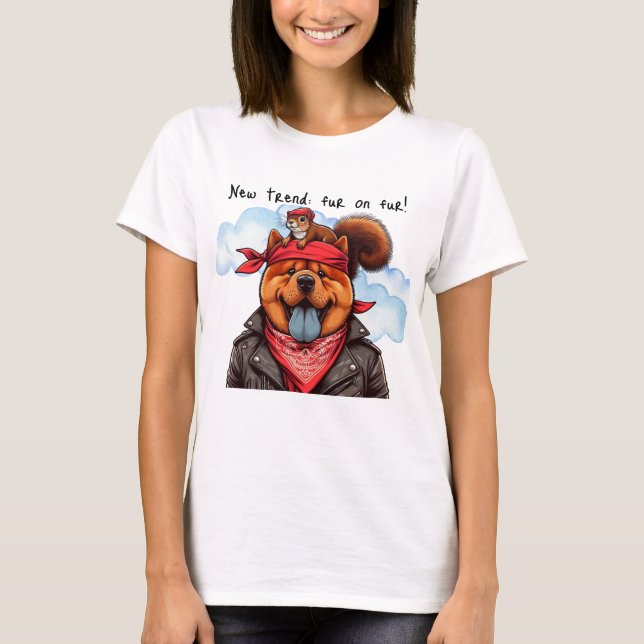 Camiseta Nova tendência: peles com pelo! (Frente)