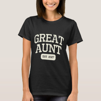 Camiseta Nova Tia Avó Est 2027 1ª Primeira Vez de Gravidez