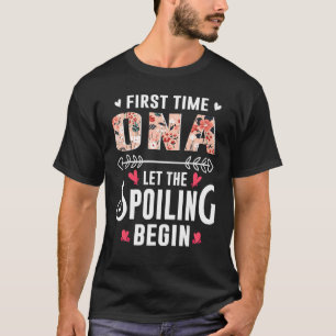 Camiseta Nova Vovó Primeira Vez Deixar Começar O Mal