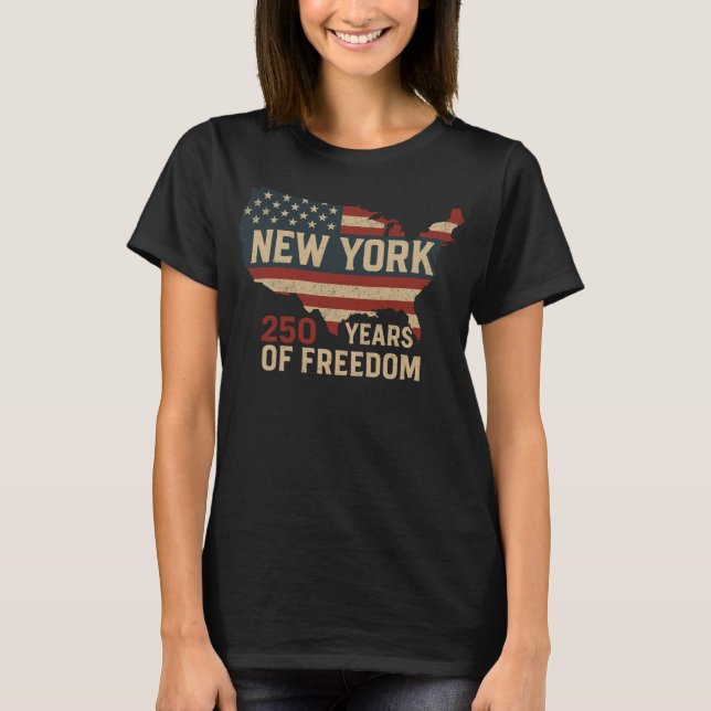 Camiseta Nova York 250 Anos de Liberdade EUA (Frente)