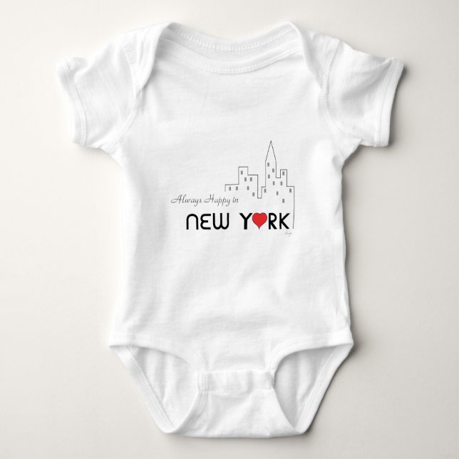 Camiseta Nova York, Amor, Coração, Bonita (Frente)