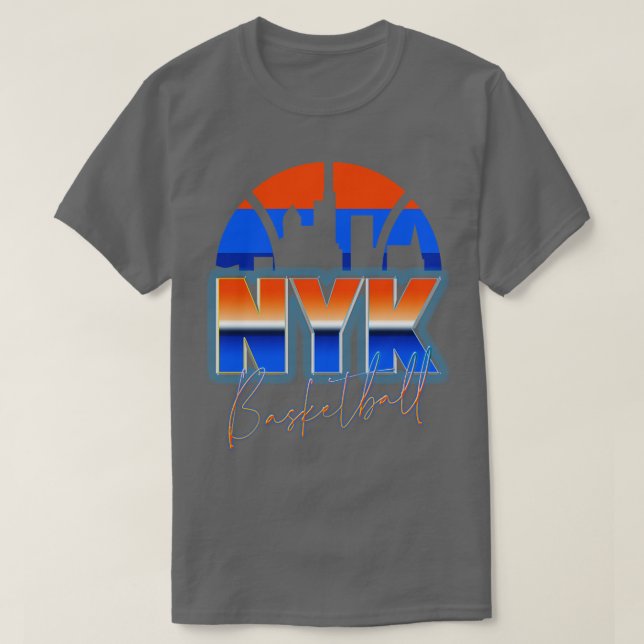 Camiseta Nova York Basball Retro 90s Chrome Skyline (Frente do Design)