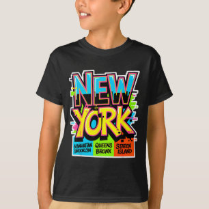 Camiseta nova york cidade skyline bronx queens manhattan es