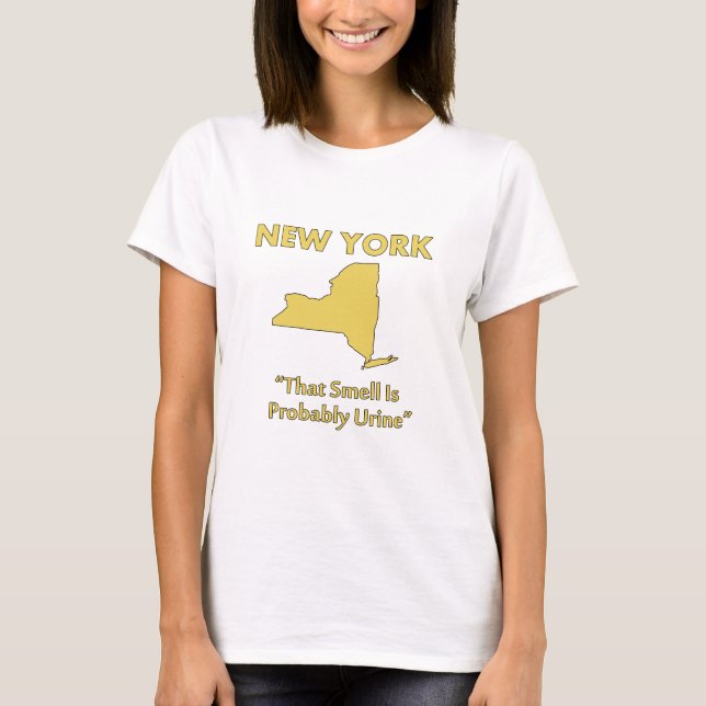 Camiseta Nova York - Esse Cheiro Provavelmente é Urina (Frente)