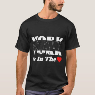 Camiseta Nova York Está No Coração – Gráfico Ousado Da Silh