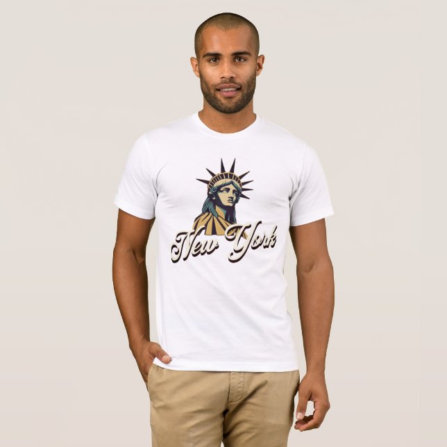 Camiseta Nova York, Estátua da Liberdade. Orgulho da Cidade (Frente Completa)