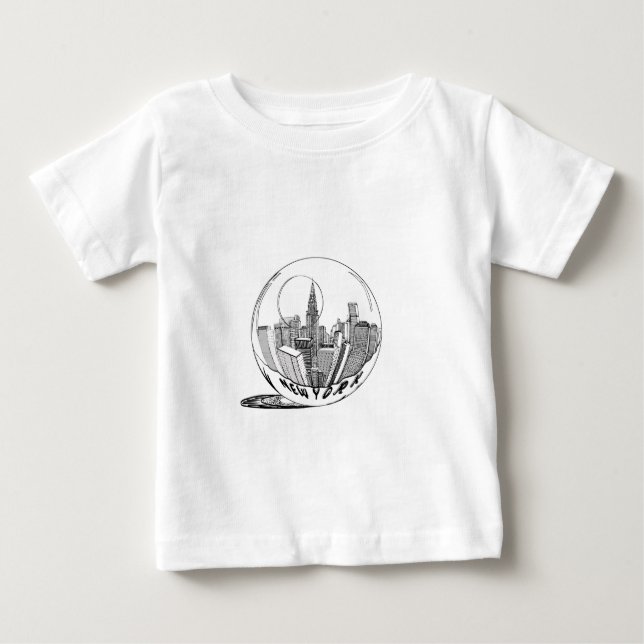 Camiseta Nova York numa bola de vidro (Frente)