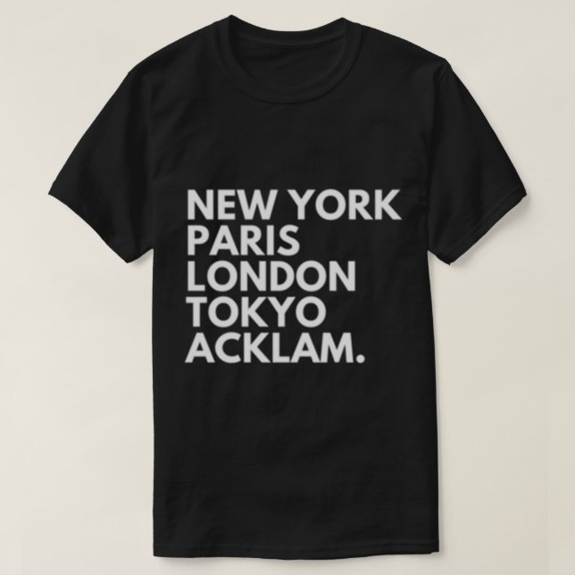 Camiseta Nova York Paris Londres Tokyo Middlesbrougho (Frente do Design)