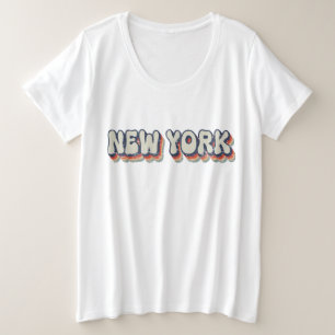 Camiseta Nova York Retro Anos 80 Cidade Cromada