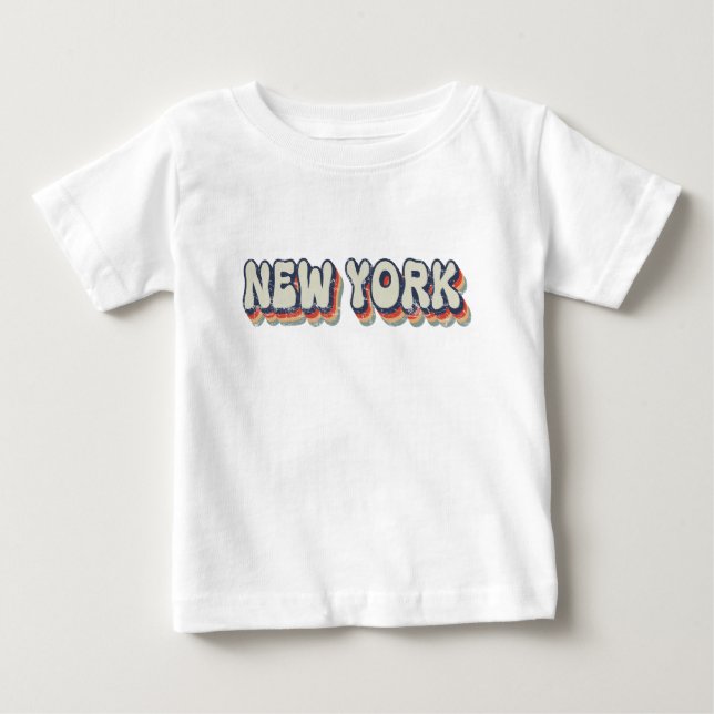 Camiseta Nova York Retro Anos 80 Cidade Cromada (Frente)