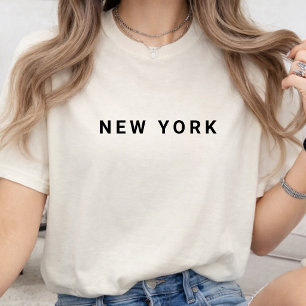Camiseta Nova York   Tipografia Moderna Personalizada Nome 