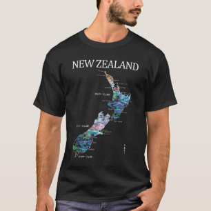 CAMISETA NOVA ZELÂNDIA ABAIXO DO MAPA