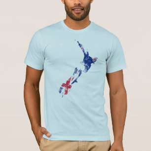 Camiseta Nova Zelândia afligiu a bandeira