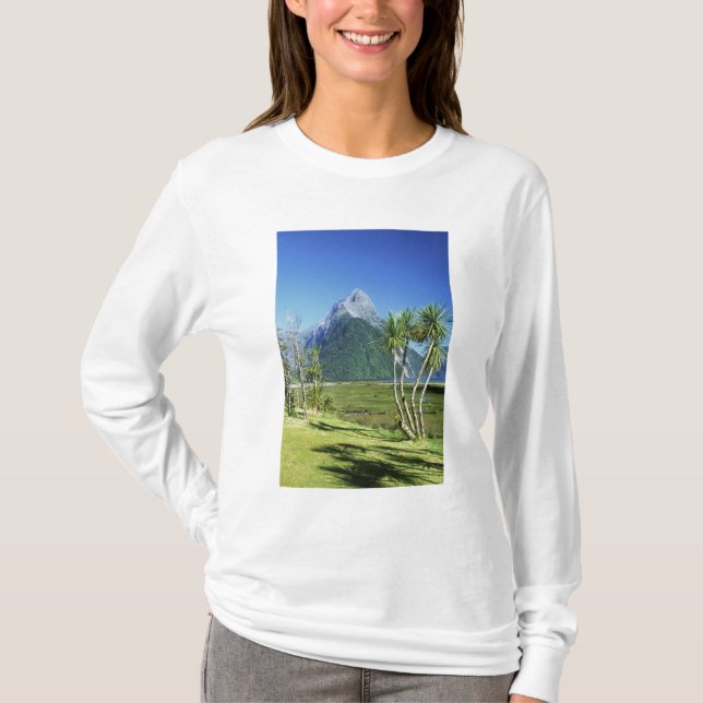Camiseta Nova Zelândia, Ilha do Sul, Miter Peak, (Frente)