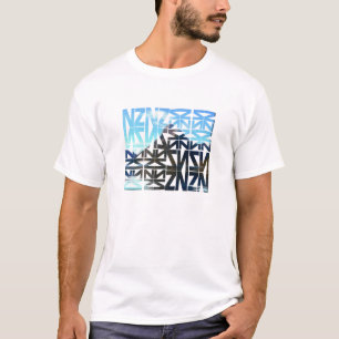 Camiseta Nova Zelândia NZ Miter Peak Quebra-cabeça Design